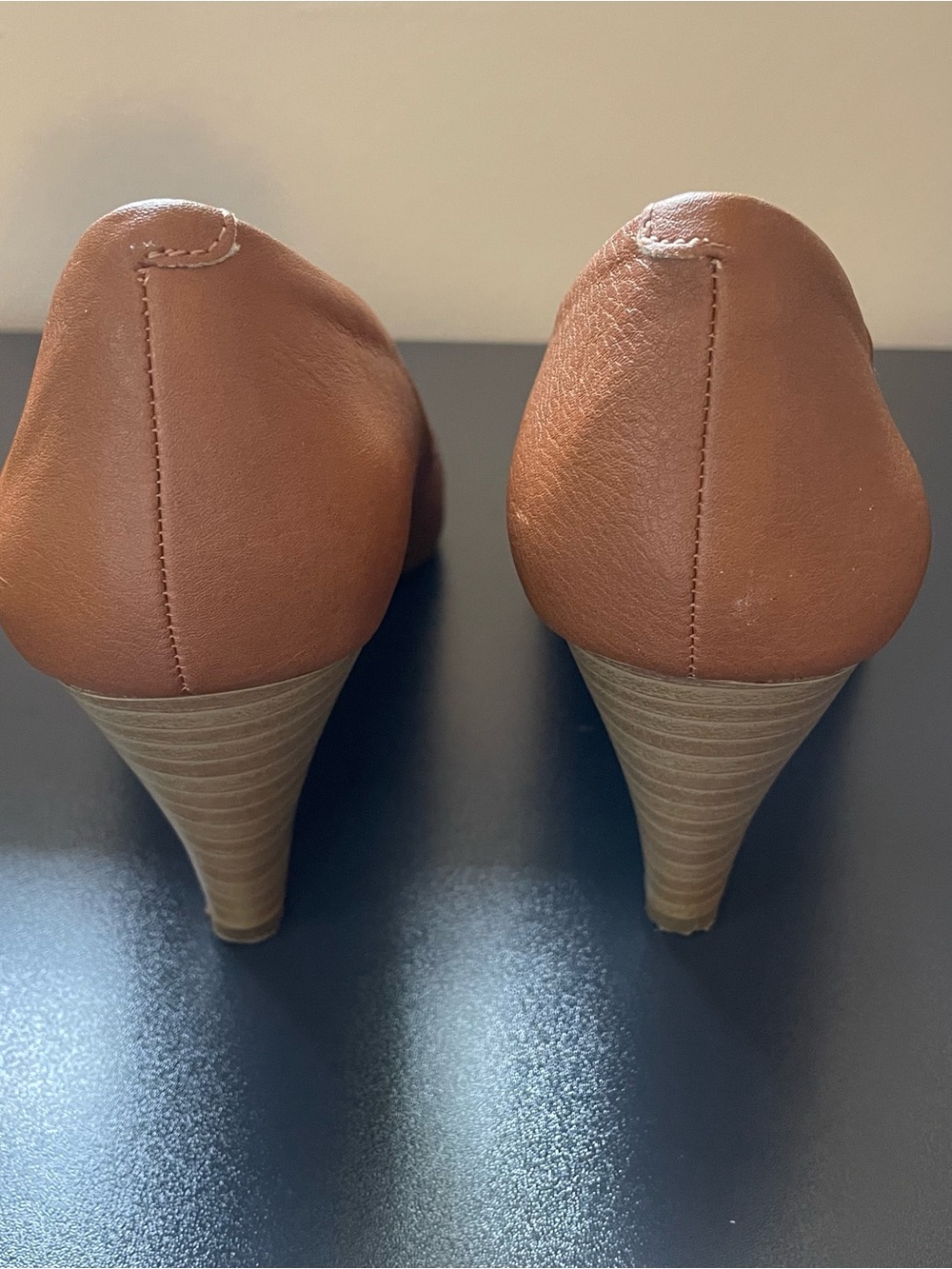 Jessica Simpson Tan Wedges Size 7 - Picture 9 of 9